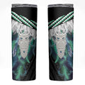 Aotearoa Korowai Motif Skinny Tumbler Maori Tane Poutama