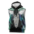 Aotearoa Korowai Motif Sleeveless Hoodie Maori Tane Poutama - Aussie Hoodie