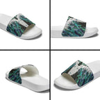 Aotearoa Korowai Motif Slide Sandals Maori Tane Poutama - Aussie Hoodie