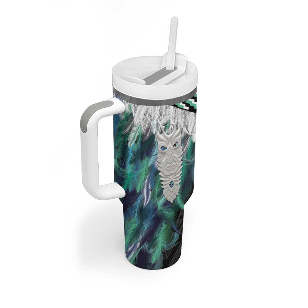 Aotearoa Korowai Motif Tumbler With Handle Maori Tane Poutama