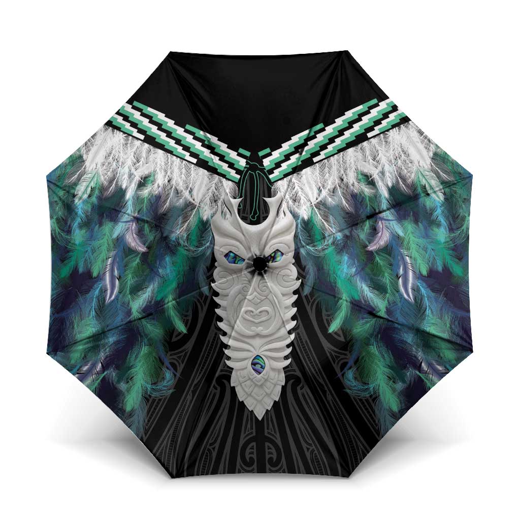 Aotearoa Korowai Motif Umbrella Maori Tane Poutama - Aussie Hoodie