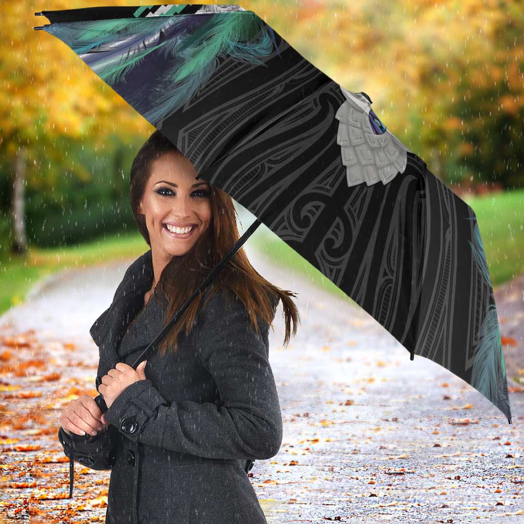 Aotearoa Korowai Motif Umbrella Maori Tane Poutama - Aussie Hoodie