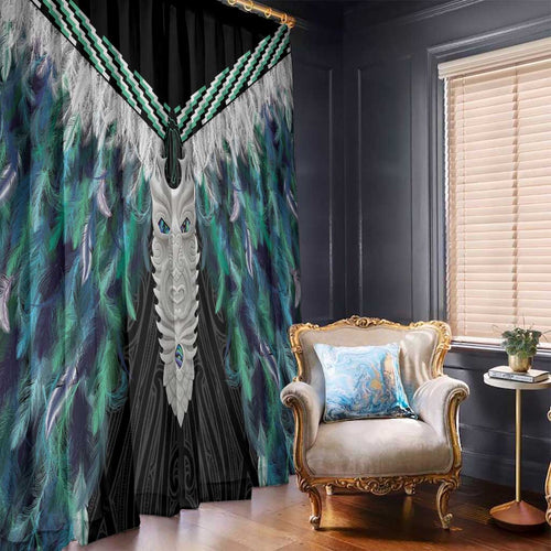 Aotearoa Korowai Motif Window Curtain Maori Tane Poutama