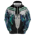 Aotearoa Korowai Motif Zip Hoodie Maori Tane Poutama