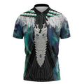 Aotearoa Korowai Motif Zipper Polo Shirt Maori Tane Poutama - Aussie Hoodie