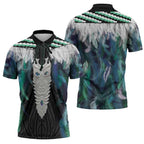 Aotearoa Korowai Motif Zipper Polo Shirt Maori Tane Poutama - Aussie Hoodie