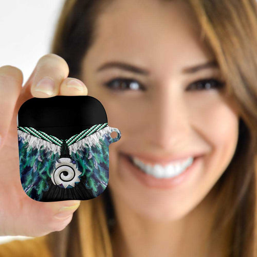Aotearoa Korowai Motif AirPods Case Maori Koru Poutama - Aussie Hoodie