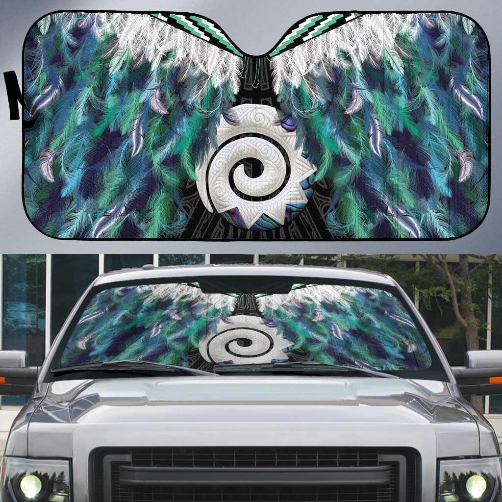 Aotearoa Korowai Motif Auto Sun Shade Maori Koru Poutama - Aussie Hoodie