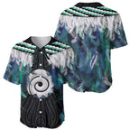 Aotearoa Korowai Motif Baseball Jersey Maori Koru Poutama
