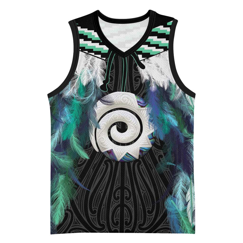 Aotearoa Korowai Motif Basketball Jersey Maori Koru Poutama - Aussie Hoodie