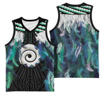 Aotearoa Korowai Motif Basketball Jersey Maori Koru Poutama - Aussie Hoodie