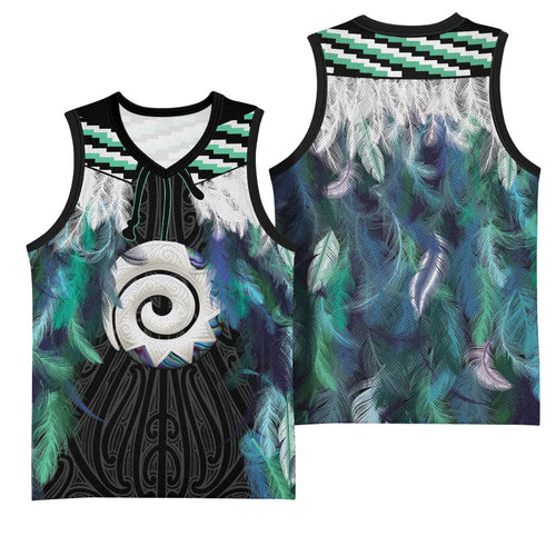 Aotearoa Korowai Motif Basketball Jersey Maori Koru Poutama - Aussie Hoodie