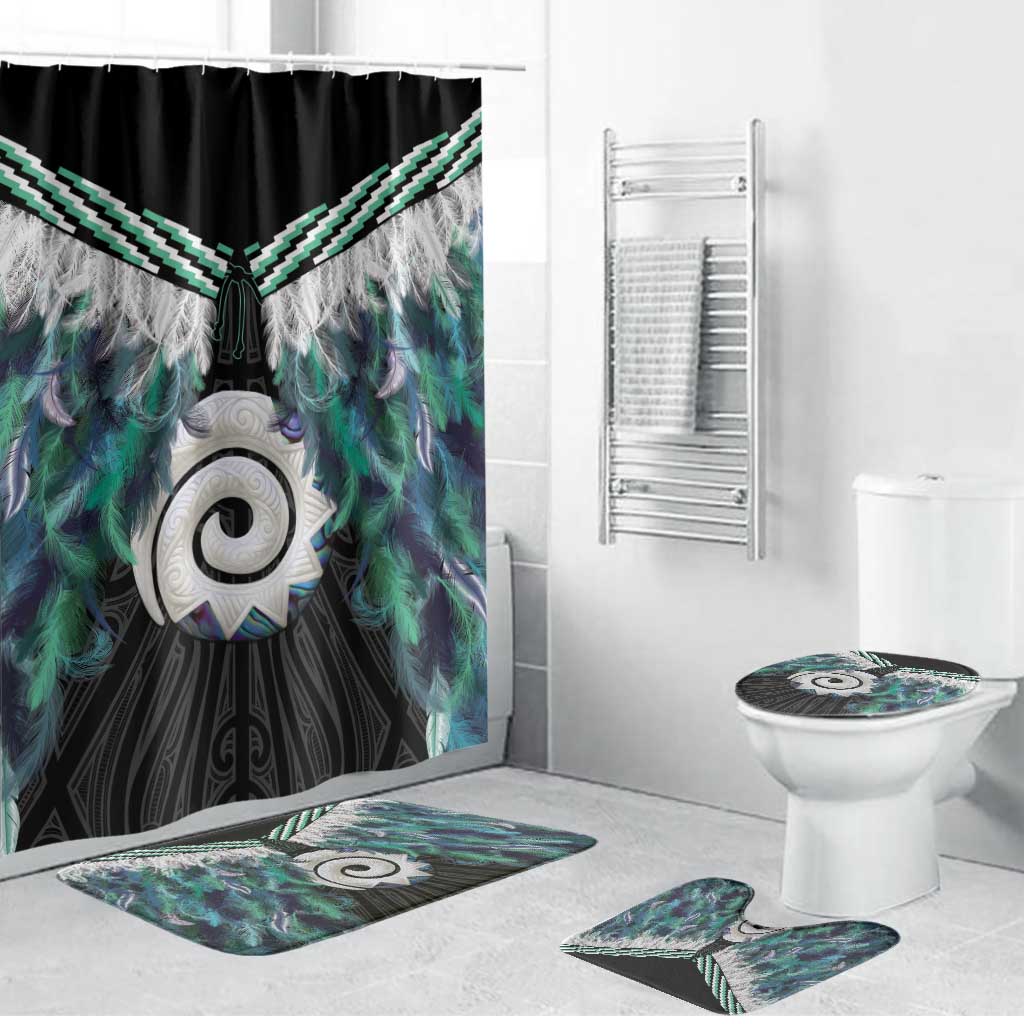 Aotearoa Korowai Motif Bathroom Set Maori Koru Poutama - Aussie Hoodie