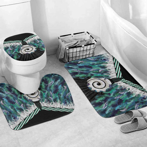 Aotearoa Korowai Motif Bathroom Set Maori Koru Poutama - Aussie Hoodie