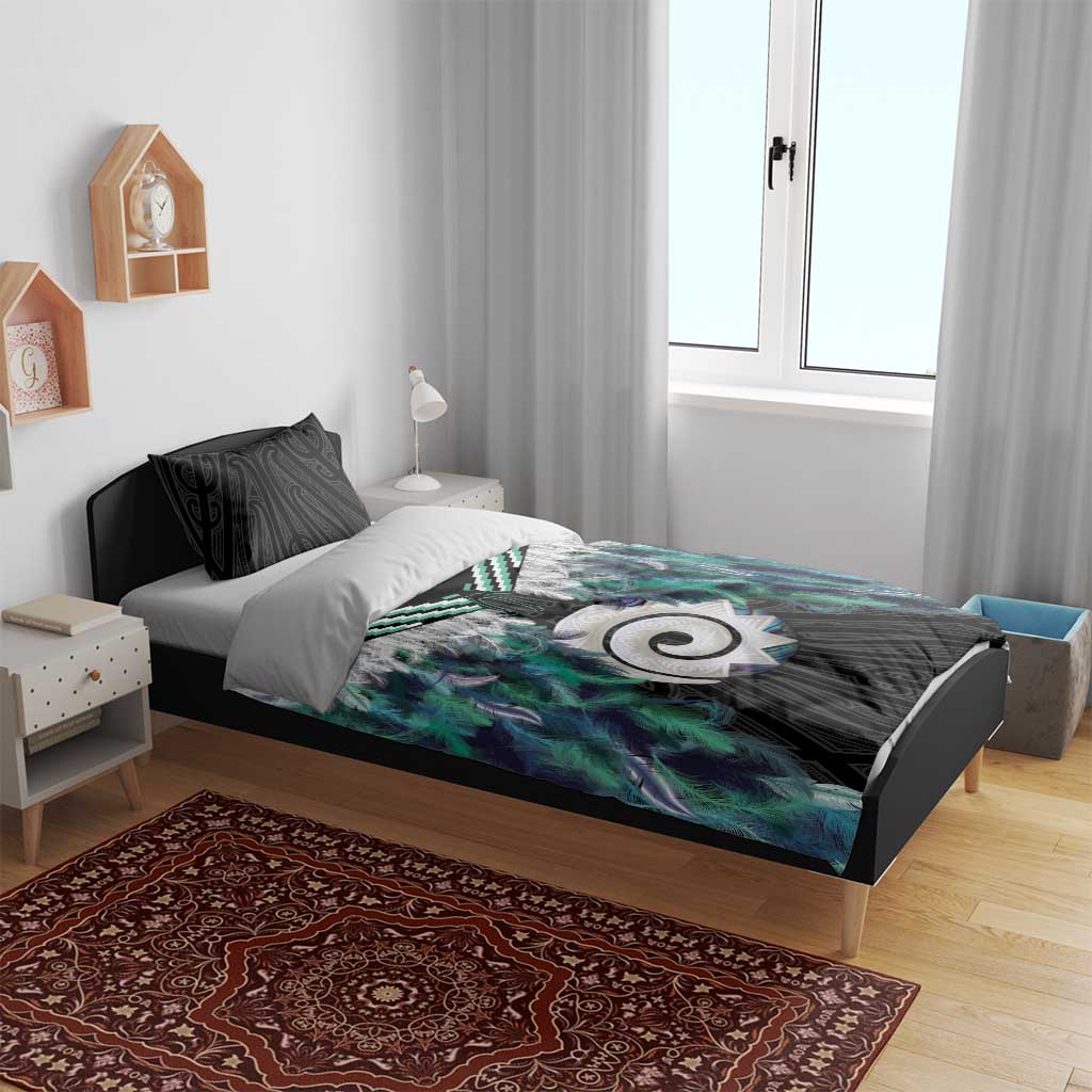 Aotearoa Korowai Motif Bedding Set Maori Koru Poutama