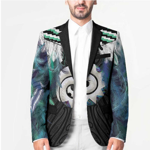 Aotearoa Korowai Motif Blazer Maori Koru Poutama - Aussie Hoodie