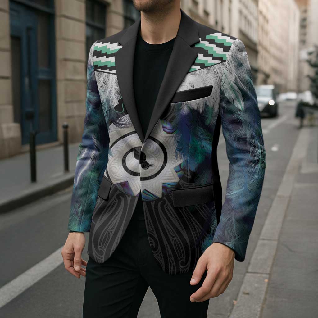 Aotearoa Korowai Motif Blazer Maori Koru Poutama - Aussie Hoodie