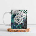 Aotearoa Korowai Motif Ceramic Mug Maori Koru Poutama - Aussie Hoodie