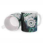 Aotearoa Korowai Motif Ceramic Mug Maori Koru Poutama - Aussie Hoodie