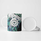 Aotearoa Korowai Motif Ceramic Mug Maori Koru Poutama - Aussie Hoodie