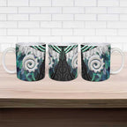 Aotearoa Korowai Motif Ceramic Mug Maori Koru Poutama - Aussie Hoodie