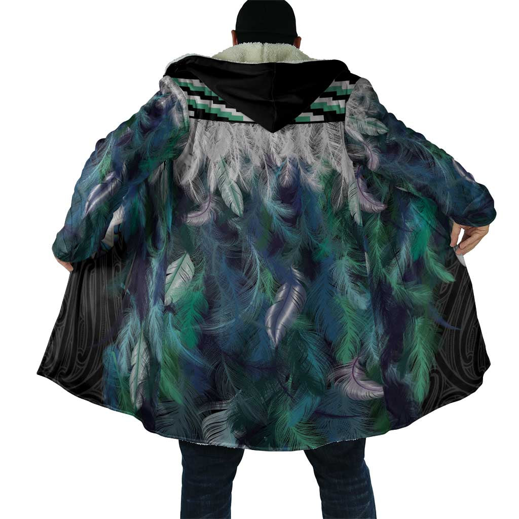 Aotearoa Korowai Motif Cloak Maori Koru Poutama - Aussie Hoodie
