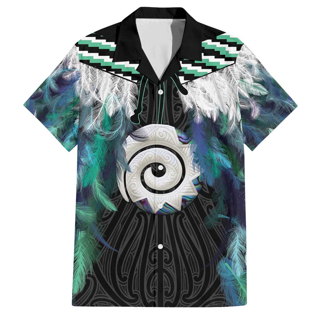 Aotearoa Korowai Motif Family Matching Off Shoulder Short Dress and Hawaiian Shirt Maori Koru Poutama