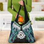 Aotearoa Korowai Motif Grocery Bag Maori Koru Poutama