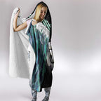 Aotearoa Korowai Motif Hooded Blanket Maori Koru Poutama