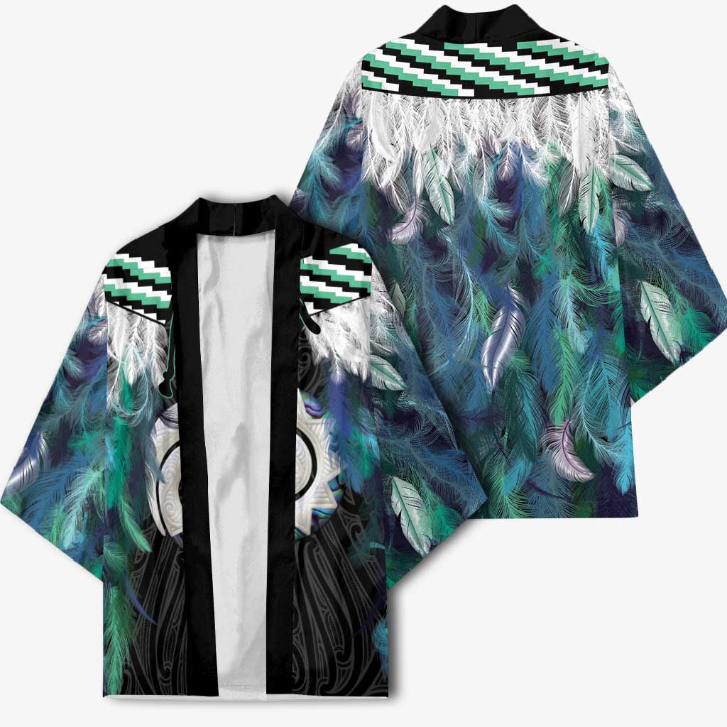 Aotearoa Korowai Motif Kimono Maori Koru Poutama - Aussie Hoodie