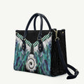 Aotearoa Korowai Motif Leather Bag Maori Koru Poutama - Aussie Hoodie