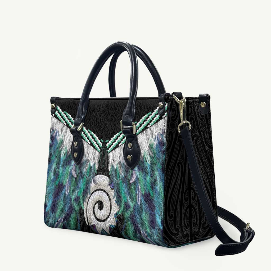 Aotearoa Korowai Motif Leather Bag Maori Koru Poutama - Aussie Hoodie