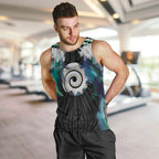 Aotearoa Korowai Motif Men Tank Top Maori Koru Poutama