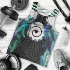 Aotearoa Korowai Motif Men Tank Top Maori Koru Poutama