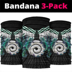 Aotearoa Korowai Motif Neck Gaiter Maori Koru Poutama - Aussie Hoodie