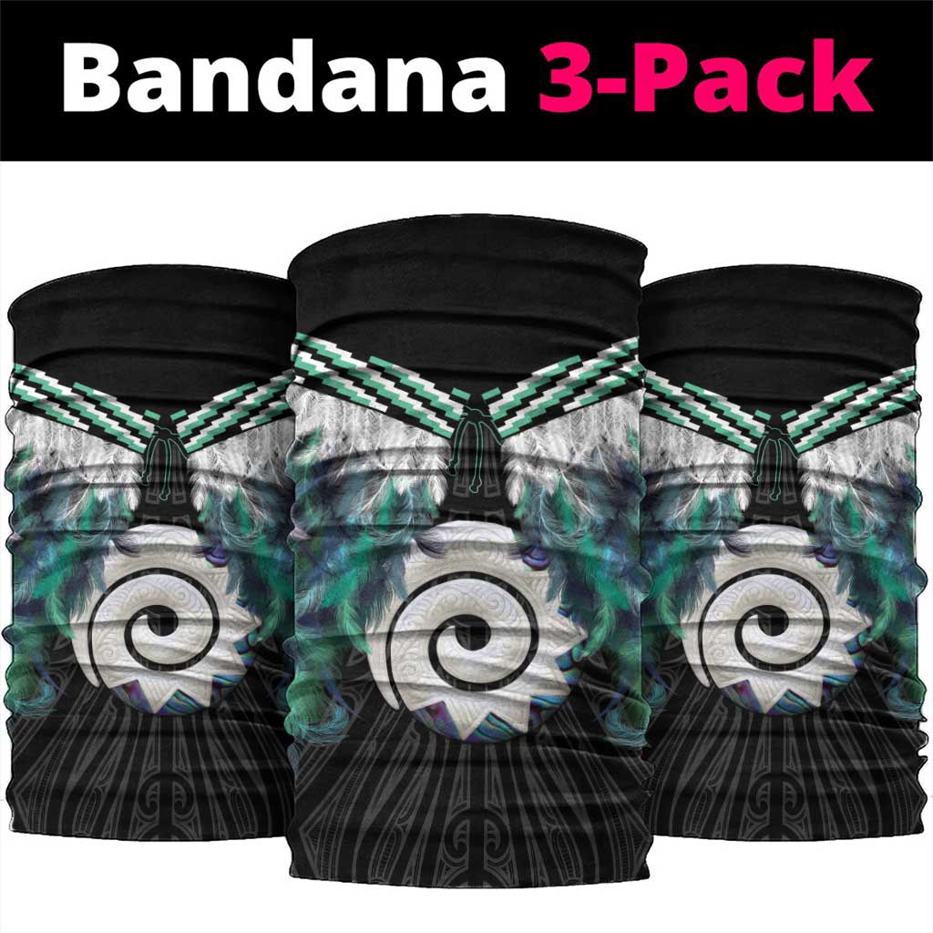Aotearoa Korowai Motif Neck Gaiter Maori Koru Poutama - Aussie Hoodie