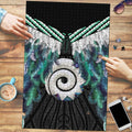Aotearoa Korowai Motif Puzzle Maori Koru Poutama - Aussie Hoodie