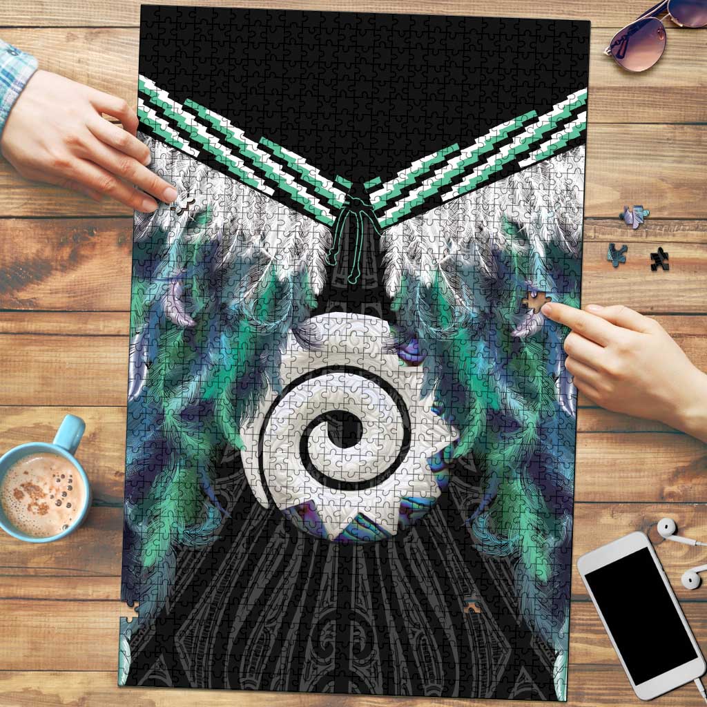 Aotearoa Korowai Motif Puzzle Maori Koru Poutama - Aussie Hoodie