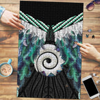 Aotearoa Korowai Motif Puzzle Maori Koru Poutama - Aussie Hoodie