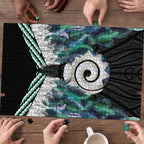 Aotearoa Korowai Motif Puzzle Maori Koru Poutama - Aussie Hoodie
