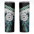 Aotearoa Korowai Motif Skinny Tumbler Maori Koru Poutama
