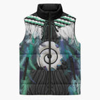Aotearoa Korowai Motif Sleeveless Puffer Jacket Maori Koru Poutama - Aussie Hoodie