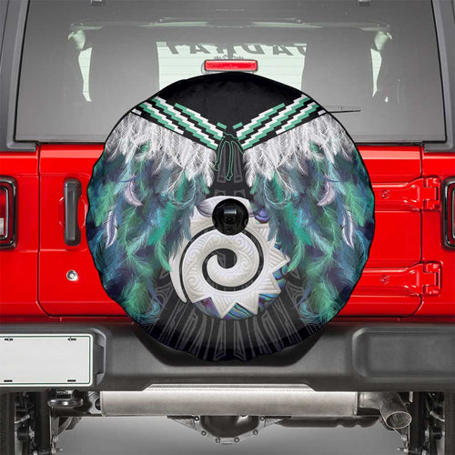 Aotearoa Korowai Motif Spare Tire Cover Maori Koru Poutama