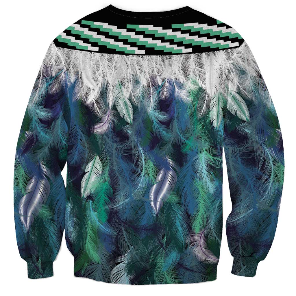 Aotearoa Korowai Motif Sweatshirt Maori Koru Poutama