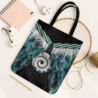 Aotearoa Korowai Motif Tote Bag Maori Koru Poutama - Aussie Hoodie