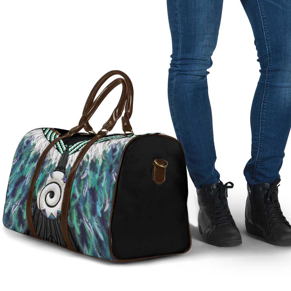 Aotearoa Korowai Motif Travel Bag Maori Koru Poutama - Aussie Hoodie