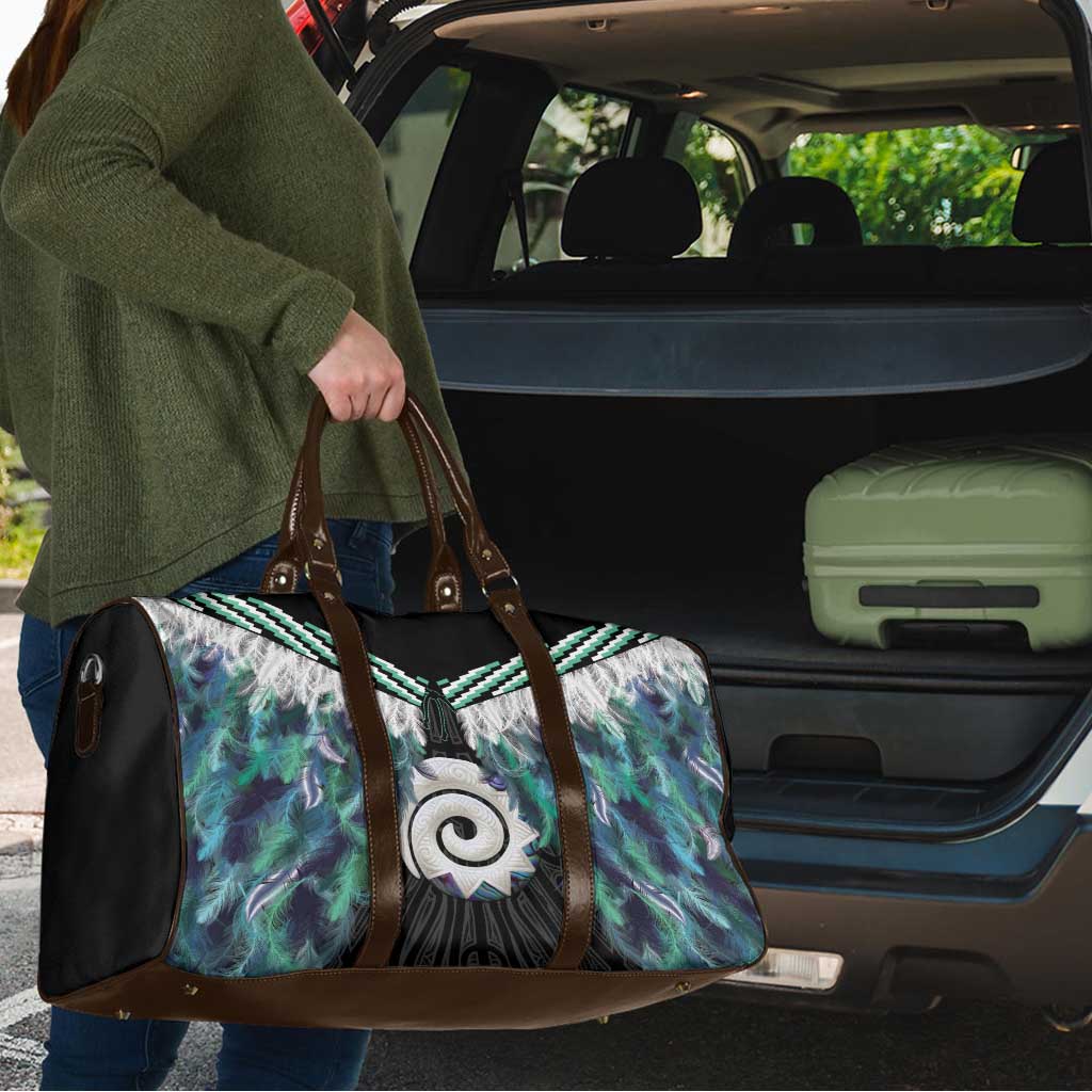 Aotearoa Korowai Motif Travel Bag Maori Koru Poutama - Aussie Hoodie