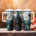 Aotearoa Korowai Motif Tumbler With Handle Maori Koru Poutama