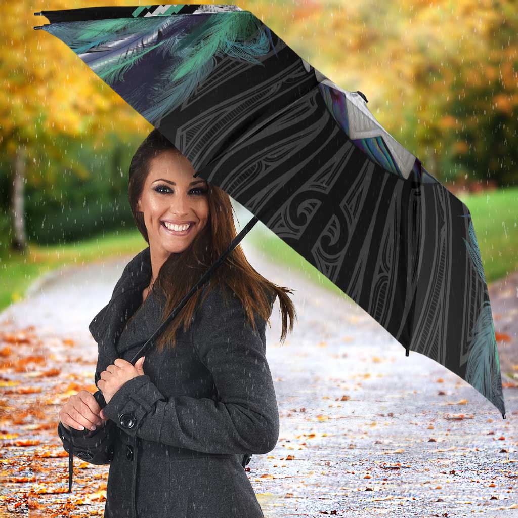 Aotearoa Korowai Motif Umbrella Maori Koru Poutama - Aussie Hoodie