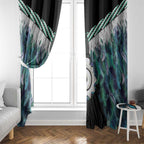 Aotearoa Korowai Motif Window Curtain Maori Koru Poutama